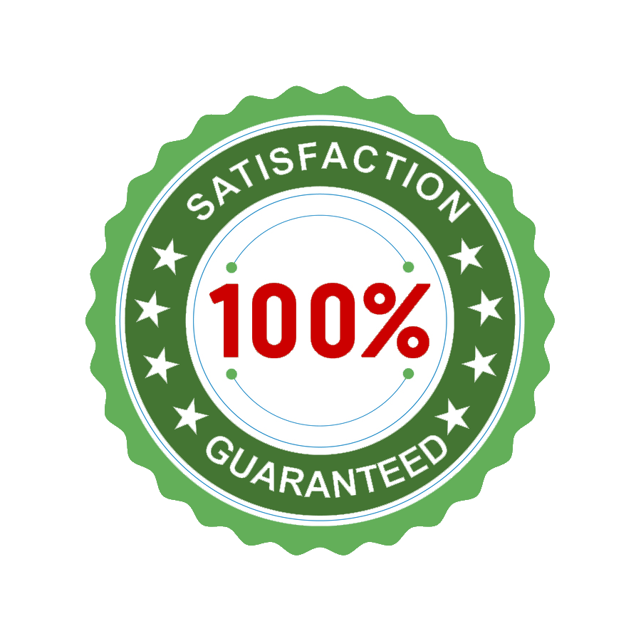 100% satisfaction guaranteed badge